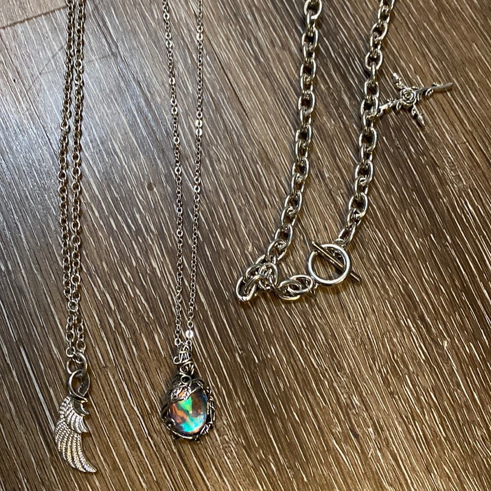 Three Hot Topic necklaces